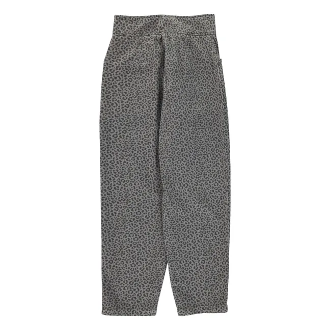 Pantalones de leopardo de algodón | Gris