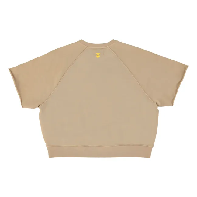 Sweat Manches Courtes Violette Coton Bio | Marron