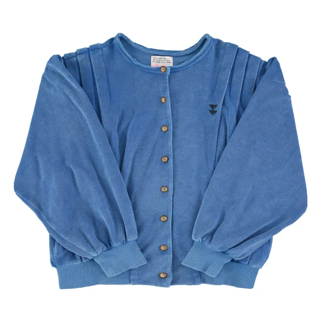Adelaide organic cotton cardigan | Blue