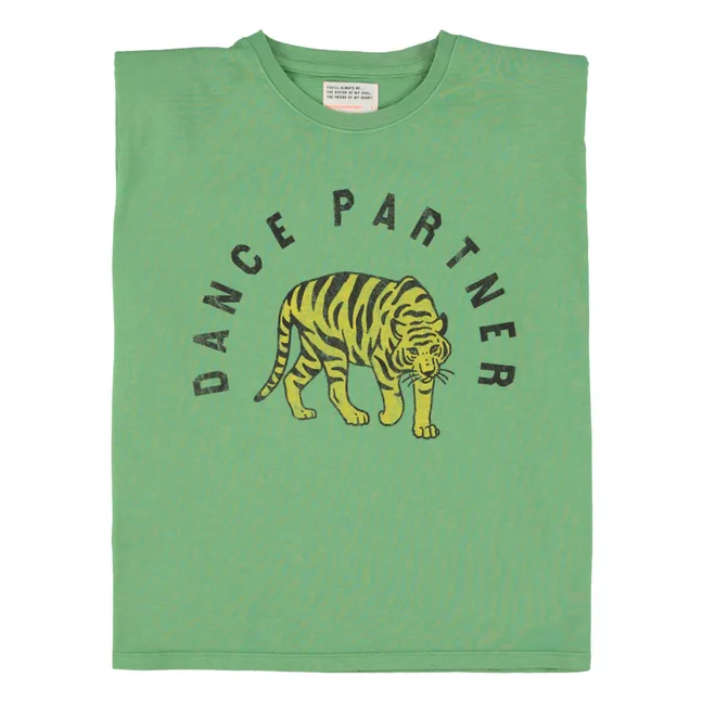 T-shirt Epaulettes Alicia Coton | Vert