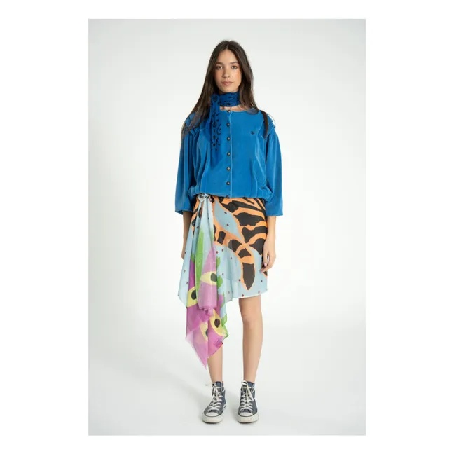 Adelaide organic cotton cardigan | Blue