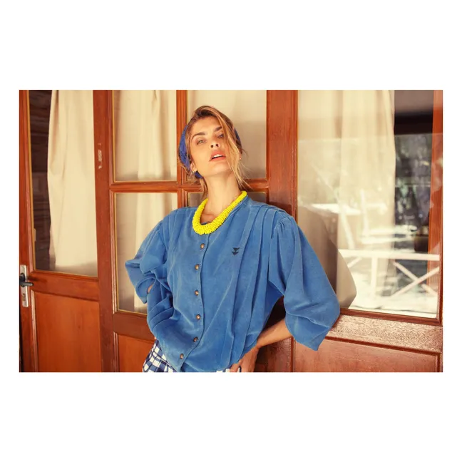 Cardigan Adelaide Coton Bio | Bleu