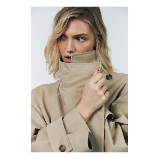 Gabardina de algodón Russi | Beige