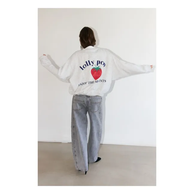 Sudadera de algodón Sydney Strawberry | Gris