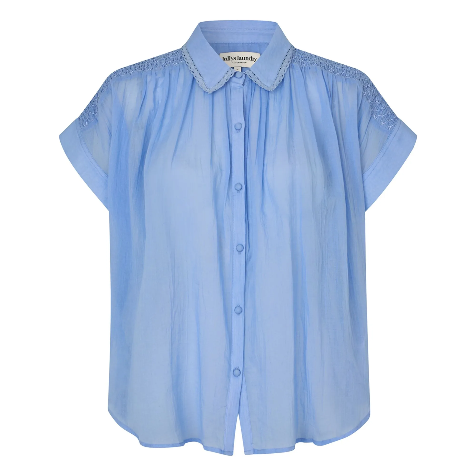 Lollys Laundry Blue Badal Cotton Blouse