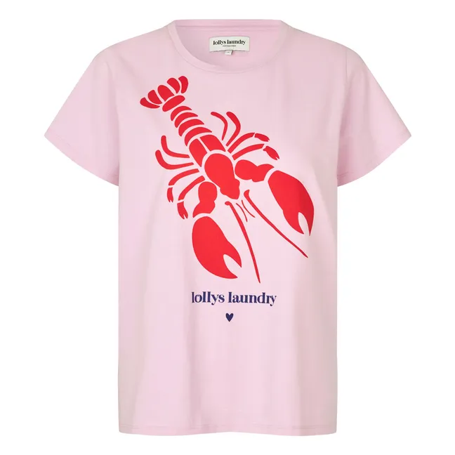 Roma Lobster Cotton T-shirt | Pink