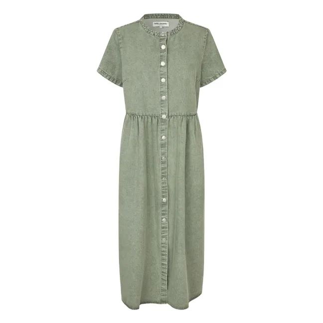 Robe Aliya Coton | Vert kaki