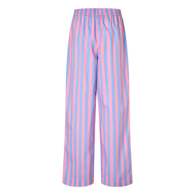 Hose Streifen Rita Baumwolle | Blau