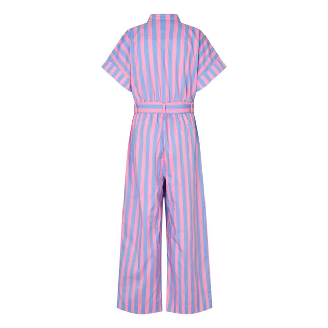 Jumpsuit Streifen Mathilde Baumwolle | Rosa