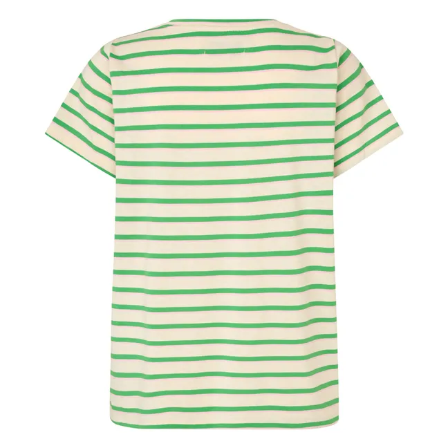 T-shirt Rayures Roma Coton | Vert