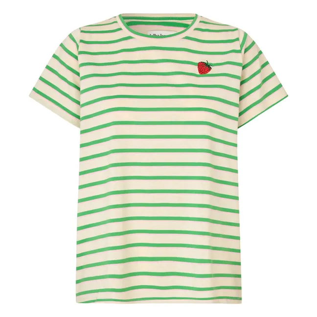T-shirt Rayures Roma Coton | Vert