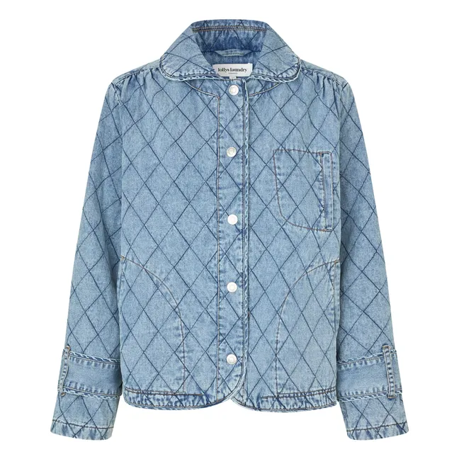 Veste Viola Matelassé Coton | Bleu jean