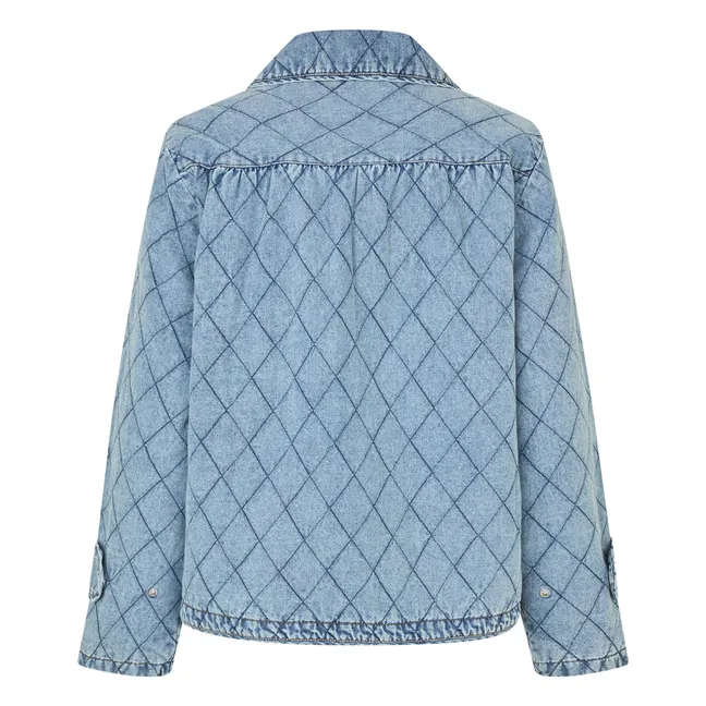 Veste Viola Matelassé Coton | Bleu jean