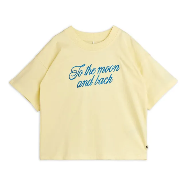 Camiseta To The Moon And Back Algodón orgánico | Amarillo
