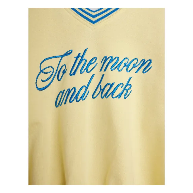 To The Moon And Back Sweat Algodón orgánico | Amarillo
