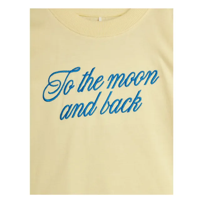 Camiseta To The Moon And Back Algodón orgánico | Amarillo