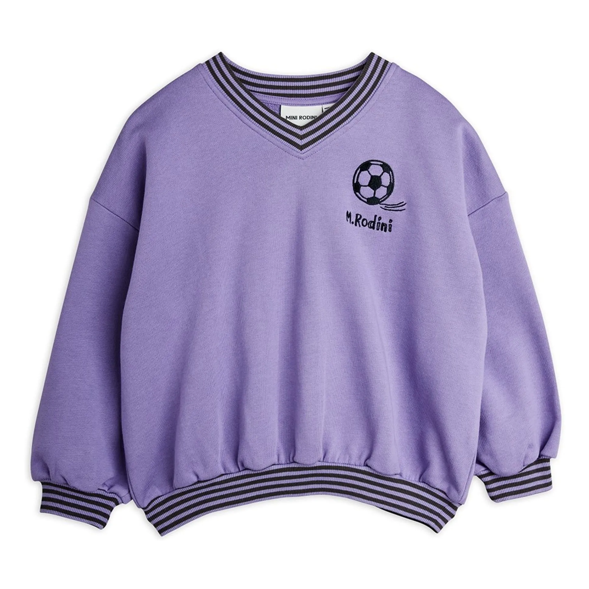 Mini Rodini Purple Organic Cotton Soccer Sweatshirt