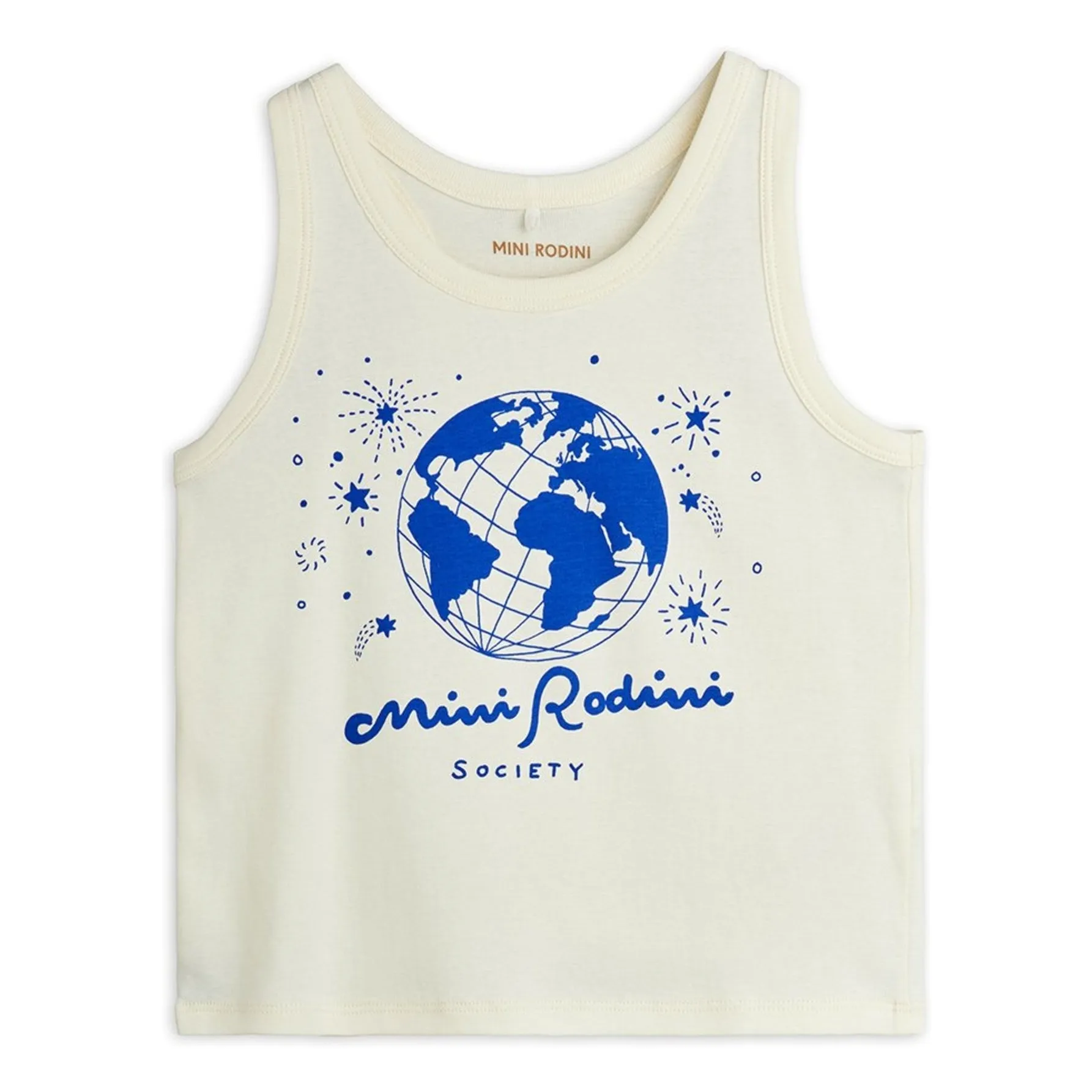 Mini Rodini Ecru Society Tank Top Organic Cotton