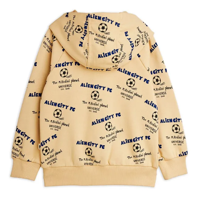 Sudadera con capucha de algodón orgánico Alien City | Beige