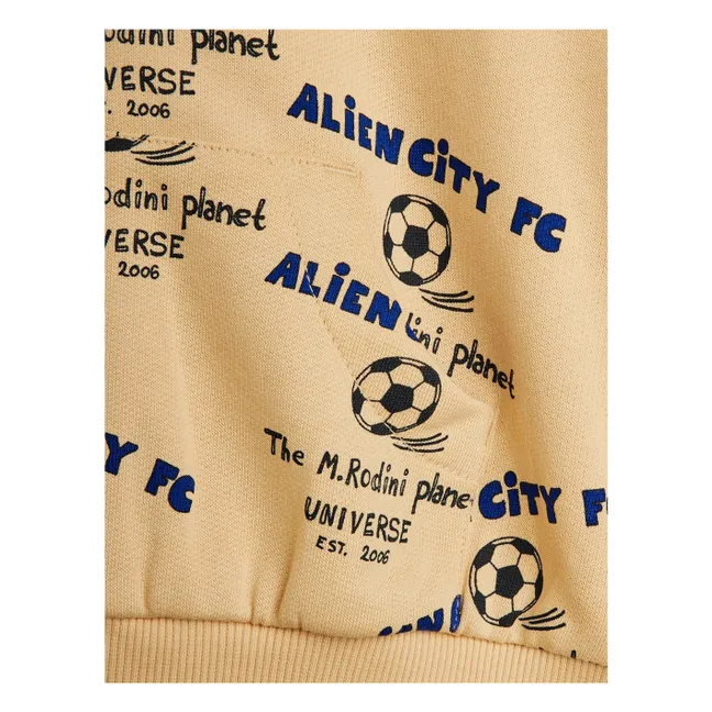 Sweat à Capuche Alien City Coton Bio | Beige