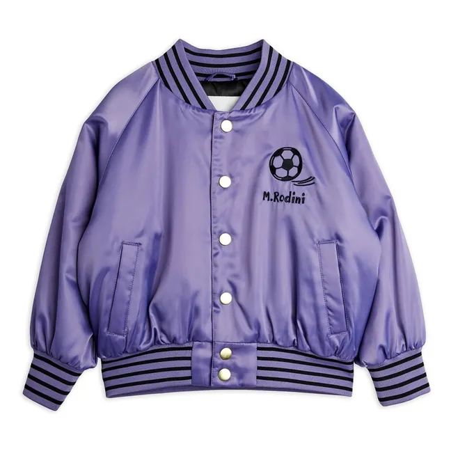 Bomber de fútbol satinada Fibras recicladas | Violeta