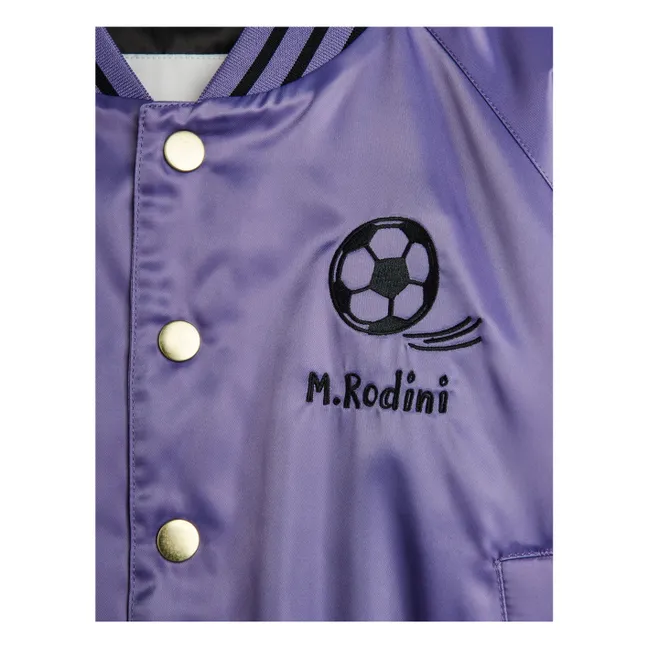 Bomber de fútbol satinada Fibras recicladas | Violeta