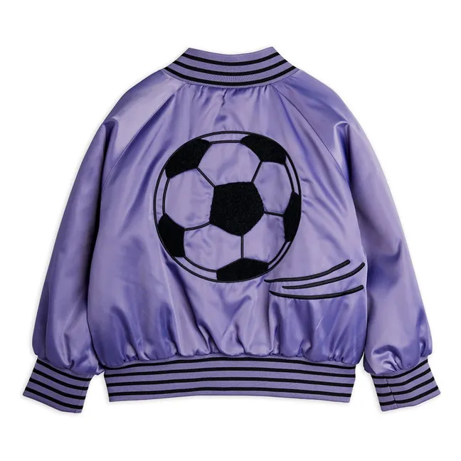 Bomber de fútbol satinada Fibras recicladas | Violeta