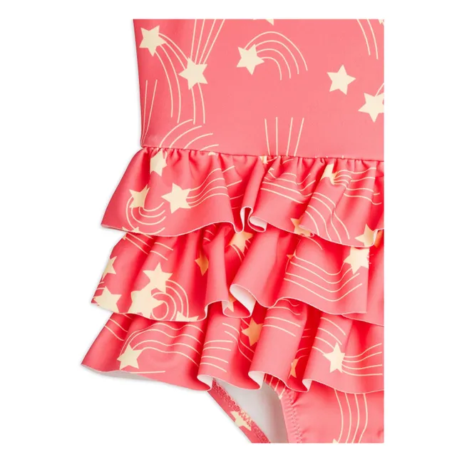 Badeanzug Volants Sterne Recycelte Fasern | Rosa