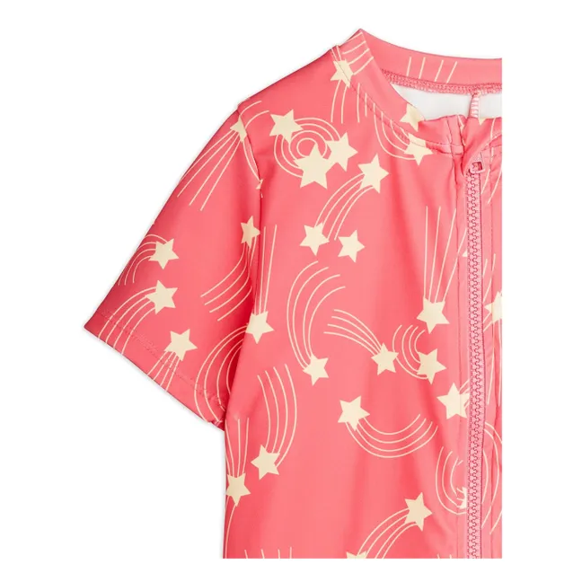Combinaison de Bain Anti-UV Etoiles Fibres Recyclées | Rose