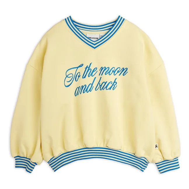Sweat To The Moon And Back Coton Bio | Jaune