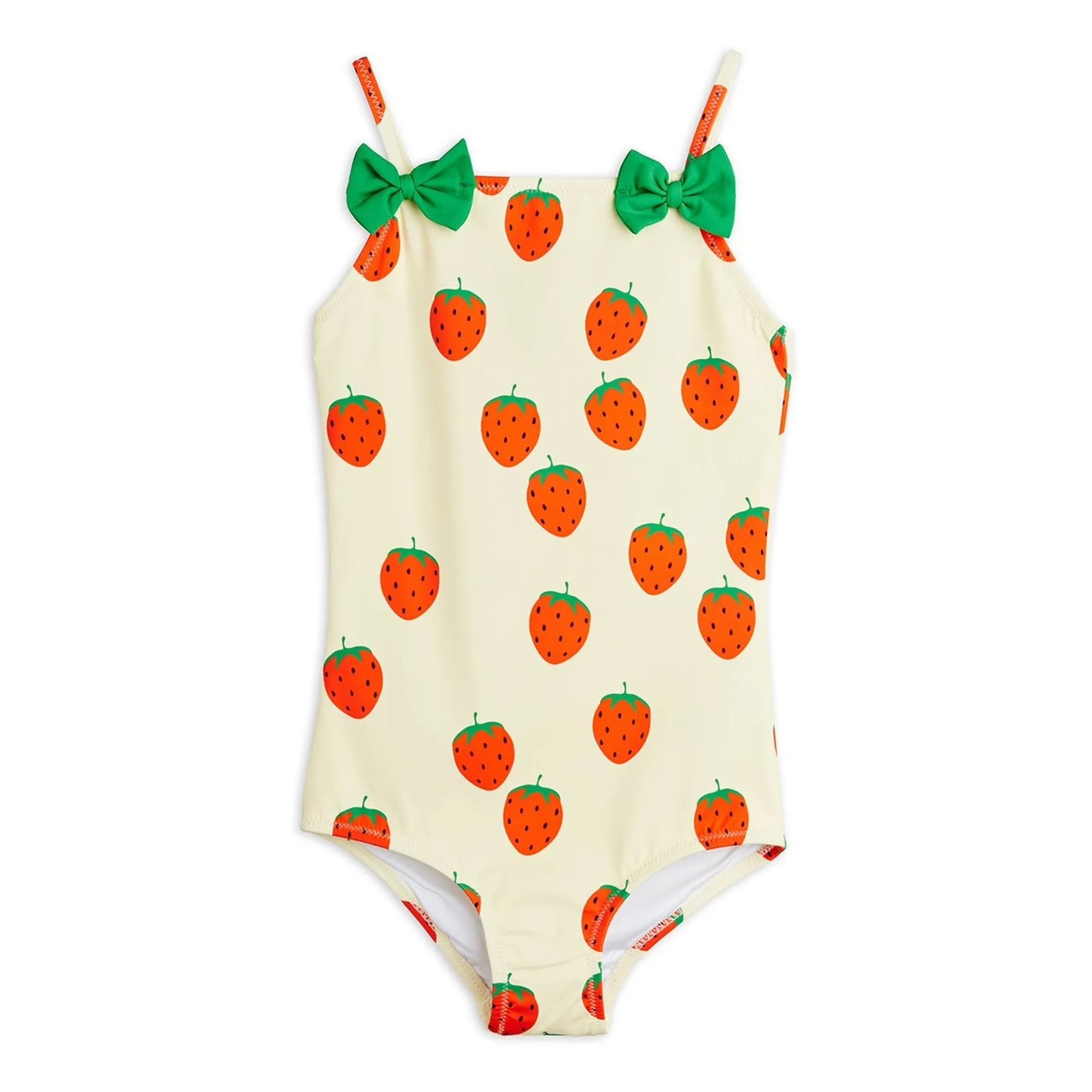 Mini Rodini Ecru Strawberry Swimsuit Recycled Fiber