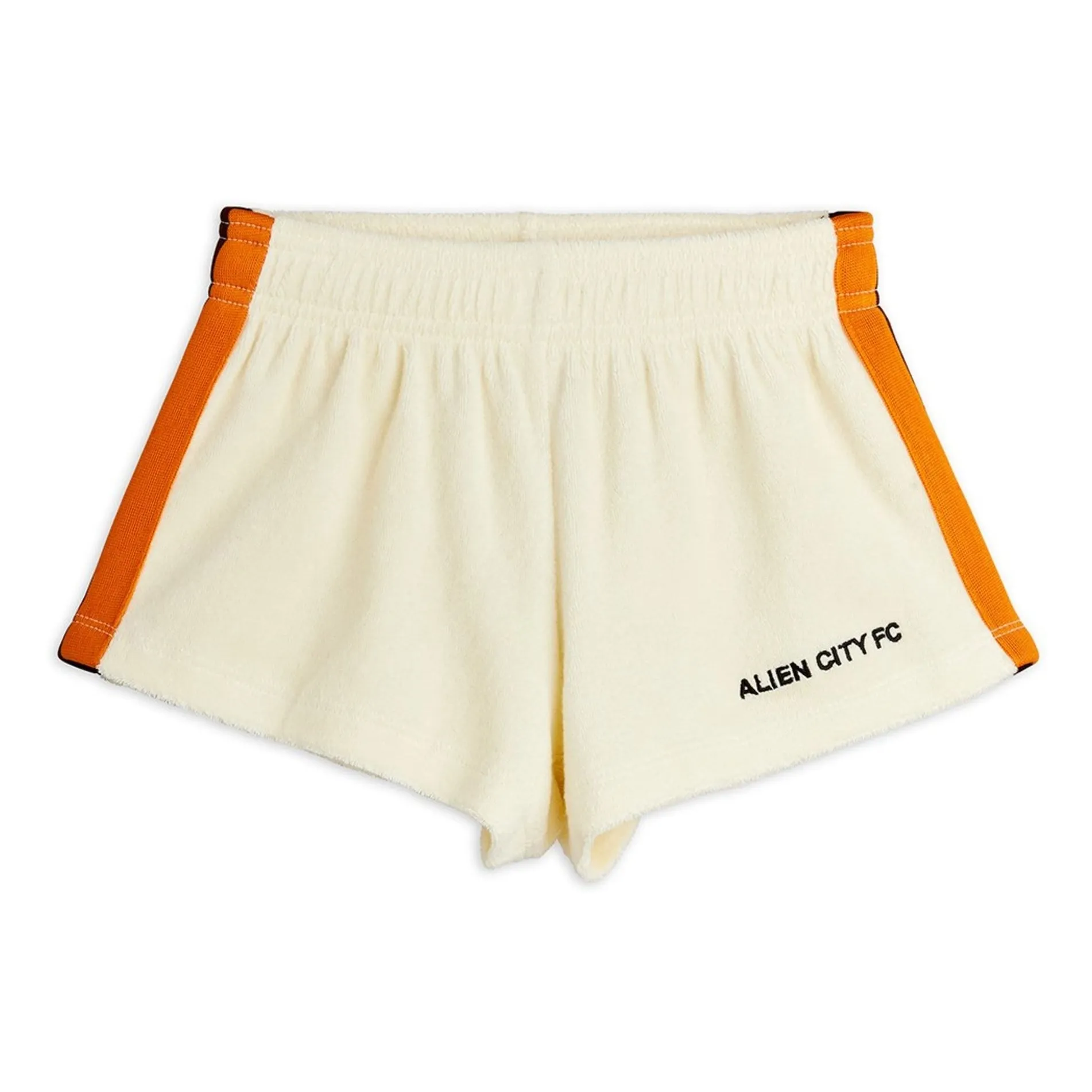 Mini Rodini Ecru Alien City Organic Cotton Terry Shorts