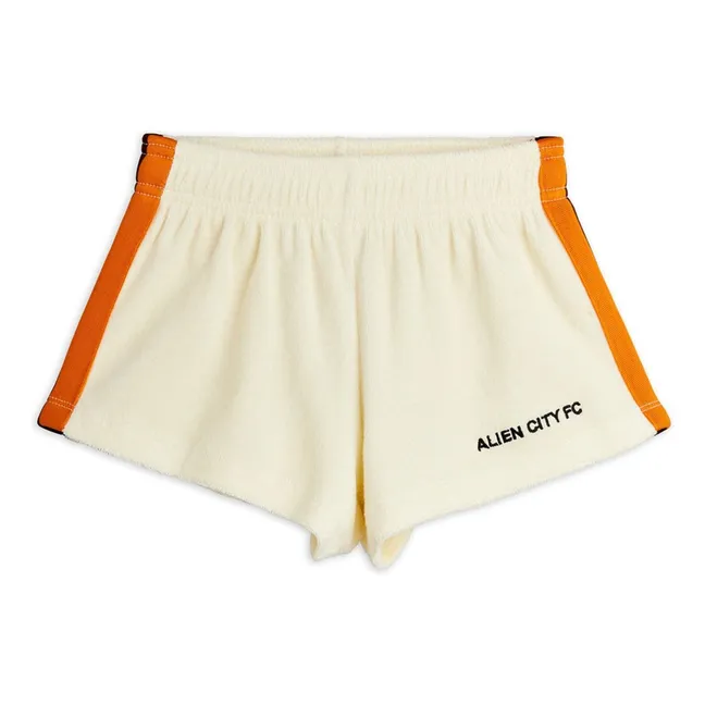 Pantalones cortos de rizo de algodón orgánico Alien City | Crudo