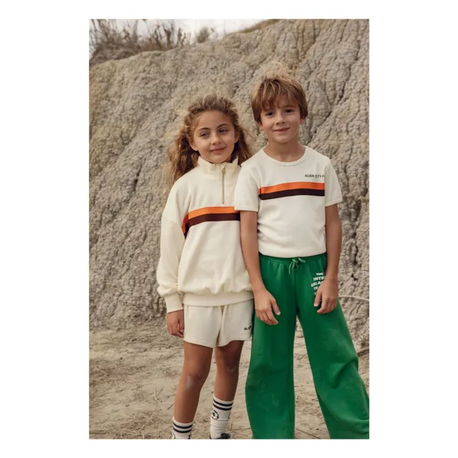 Alien City organic cotton terry sweatshirt | Ecru