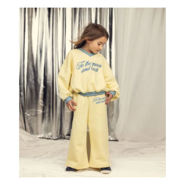 Sweat To The Moon And Back Coton Bio | Jaune
