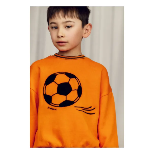 Sudadera de fútbol de algodón ecológico | Naranja
