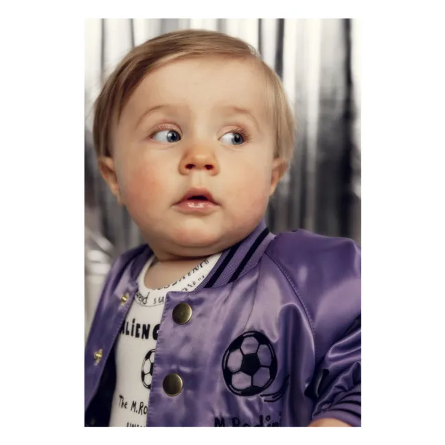 Bomber Football Satin Fibres Recyclées | Violet