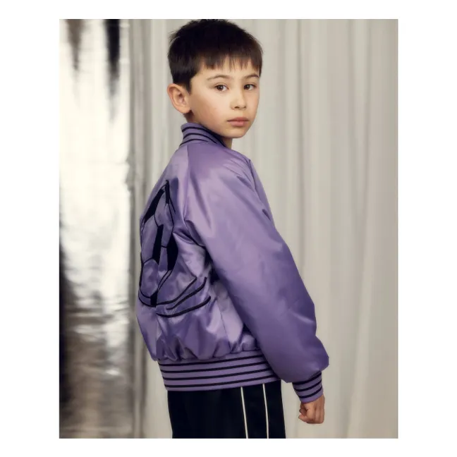 Bomber Football Satin Fibres Recyclées | Violet