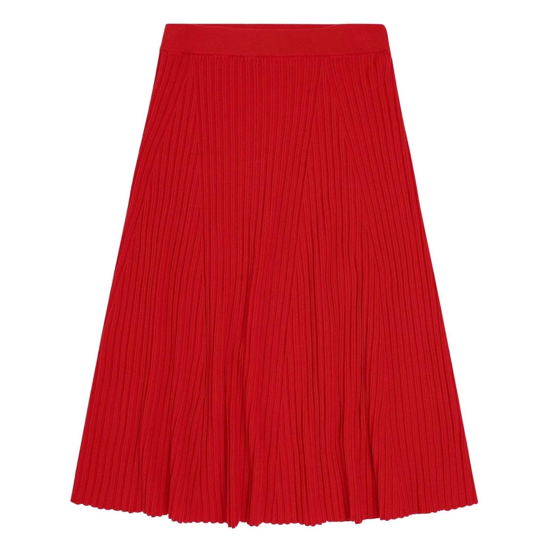Fub Red High Twist Skirt