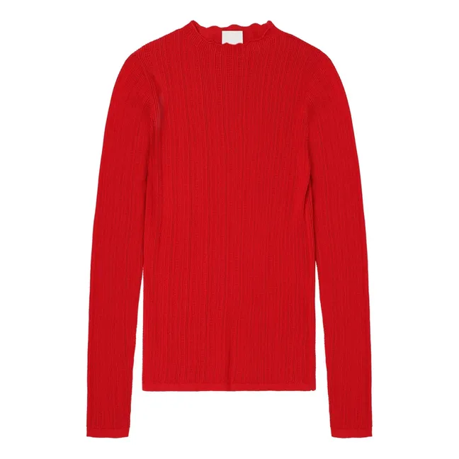 Top High Twist LS | Rojo