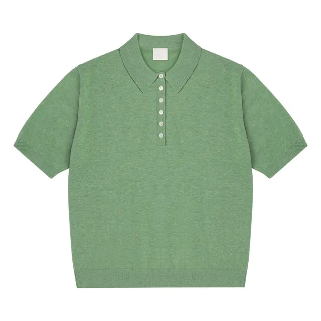 FUB Pointelle Polo, Ecru main image 1