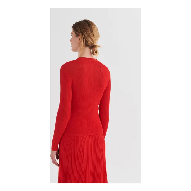 Top High Twist LS | Rojo