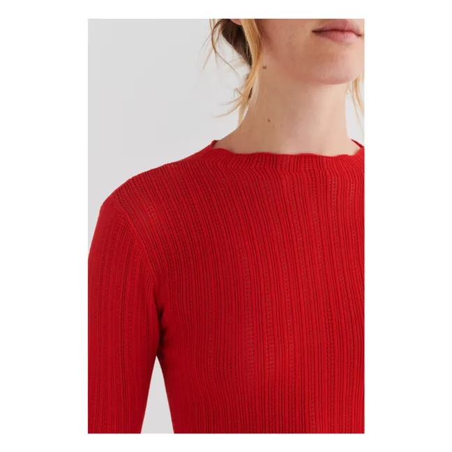Top High Twist LS | Rojo