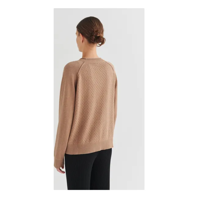 Pointelle sweatshirt | Ecru