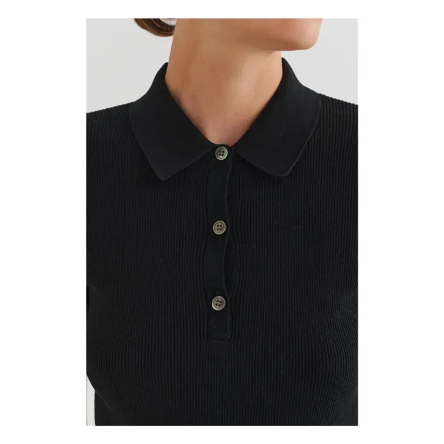 Polo Rib | Negro