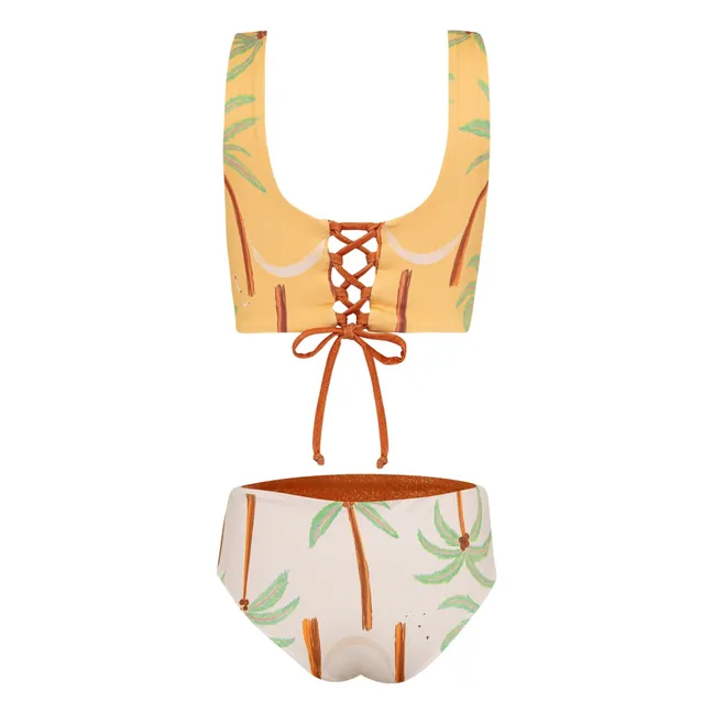 Maillot de Bain Sun&Moon Palmiers | Jaune