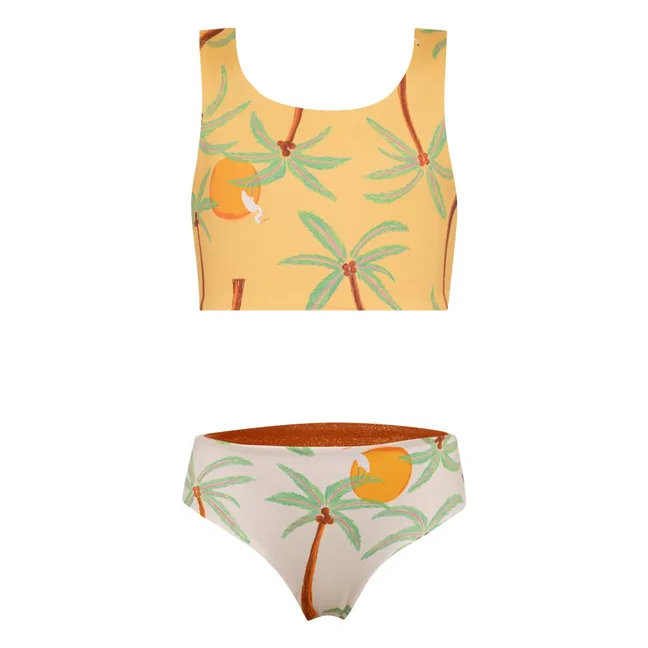Maillot de Bain Sun&Moon Palmiers | Jaune