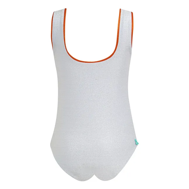 Maillot de Bain Sun&Moon Shiny Palmiers | Blanc