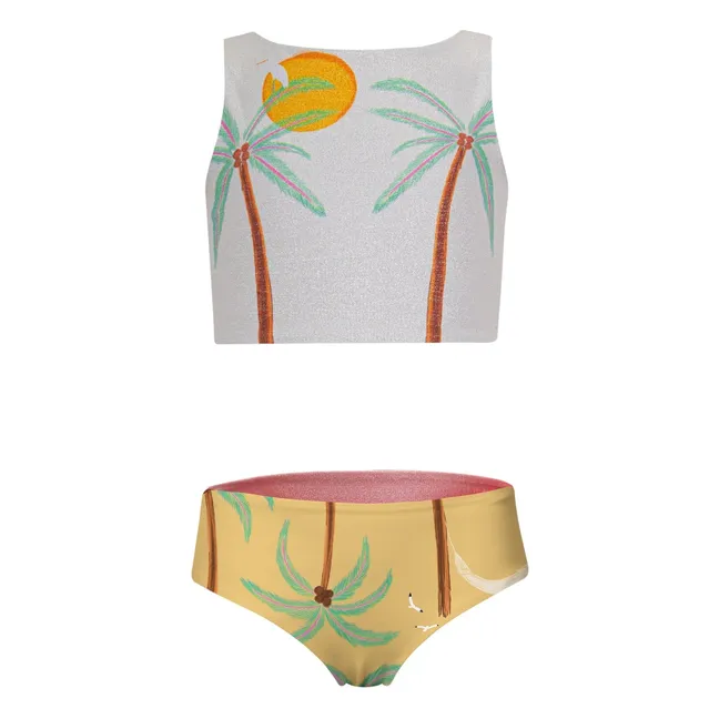 Maillot de Bain Pool Palmiers | Jaune