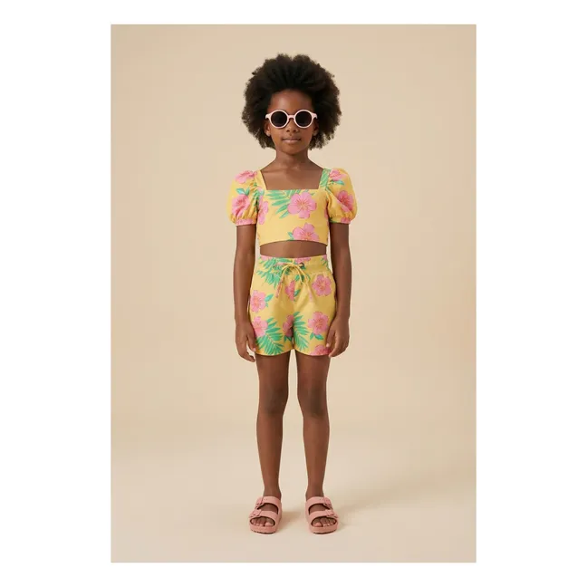 Maillot de Bain Bubble Hibiscus | Jaune